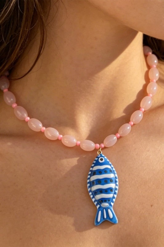 Salty & Sweet Tropical Fish Necklace-B-Cute-Trendy-Shop-Womens-Boutique-Clothing-Store