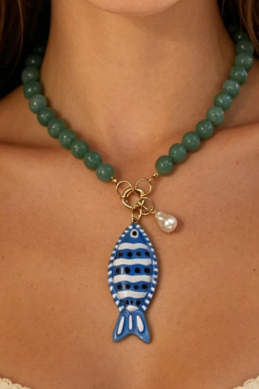 Salty & Sweet Tropical Fish Necklace-E-Cute-Trendy-Shop-Womens-Boutique-Clothing-Store