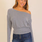 Step it Up Stripe Ruched Top-Navy-SMALL-[option4]-[option5]-Cute-Trendy-Shop-Womens-Boutique-Clothing-Store