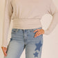 Step it Up Stripe Ruched Top-Taupe-SMALL-Cute-Trendy-Shop-Womens-Boutique-Clothing-Store