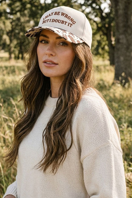 "I May Be Wrong But I Doubt It" Ball Cap-[option4]-[option5]-Cute-Trendy-Shop-Womens-Boutique-Clothing-Store