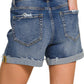 Oh What A Day Cuffed Denim Shorts-[option4]-[option5]-Cute-Trendy-Shop-Womens-Boutique-Clothing-Store