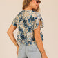 Watercolor Whimsy Tiered Ruffle Blouse-Blue-SMALL-[option4]-[option5]-Cute-Trendy-Shop-Womens-Boutique-Clothing-Store