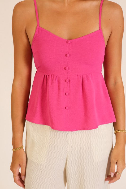 Sweet & Romantically Chic Button Front Cami-Rose-SMALL-[option4]-[option5]-Cute-Trendy-Shop-Womens-Boutique-Clothing-Store