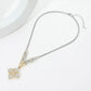 Lucky in Luxe Pavé Clover Two-Tone Necklace-Cute-Trendy-Shop-Womens-Boutique-Clothing-Store