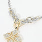 Lucky in Luxe Pavé Clover Two-Tone Necklace-Cute-Trendy-Shop-Womens-Boutique-Clothing-Store