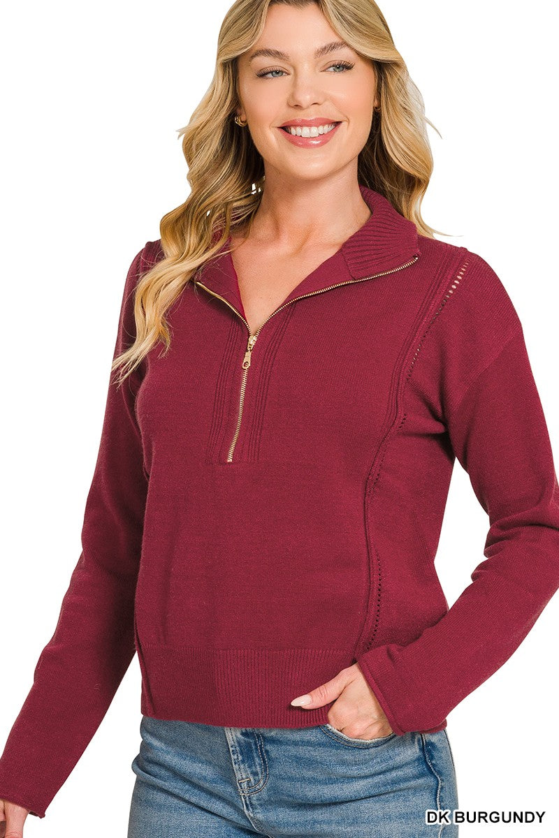 City Chic Modern Zip Pullover-Cute-Trendy-Shop-Womens-Boutique-Clothing-Store