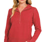 City Chic Modern Zip Pullover-Red-SMALL-Cute-Trendy-Shop-Womens-Boutique-Clothing-Store