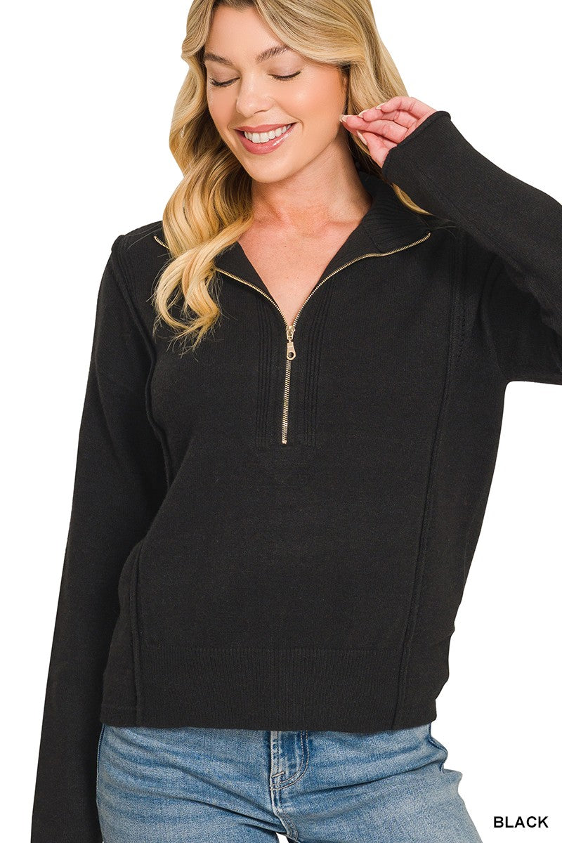 City Chic Modern Zip Pullover-Cute-Trendy-Shop-Womens-Boutique-Clothing-Store