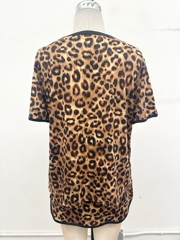Leopard Print Ringer Tee & Skort Set-Cute-Trendy-Shop-Womens-Boutique-Clothing-Store