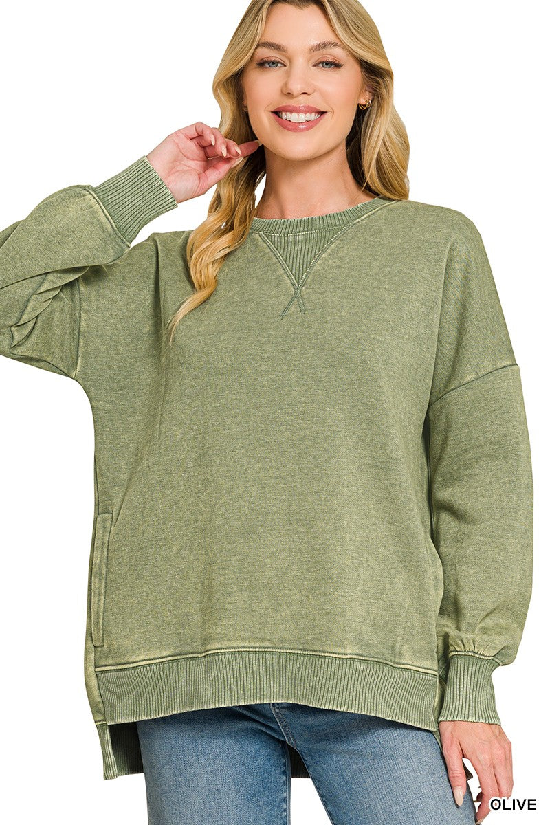 Vintage Beach Crewneck Sweatshirt-Cute-Trendy-Shop-Womens-Boutique-Clothing-Store