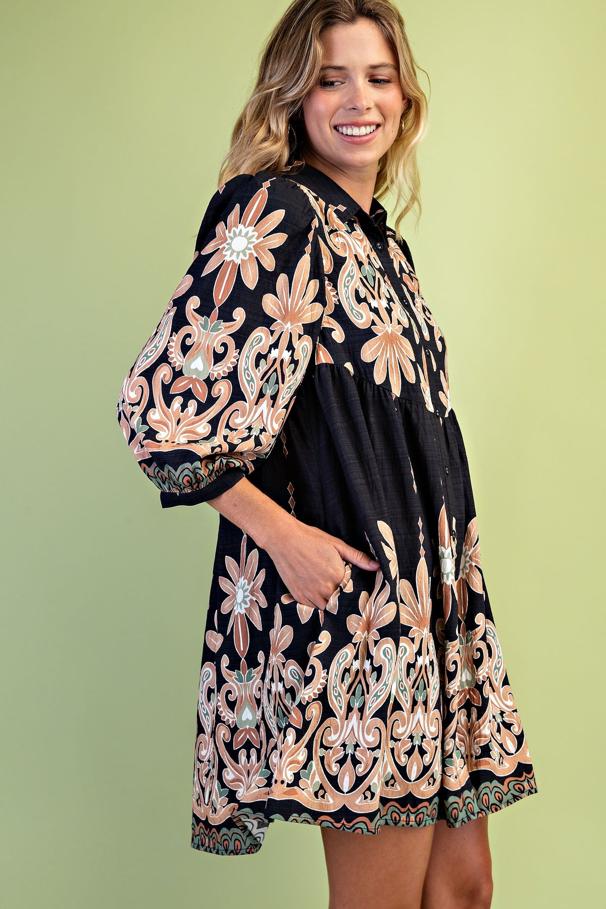 Canyon Ridge Motif Dress-Cute-Trendy-Shop-Womens-Boutique-Clothing-Store