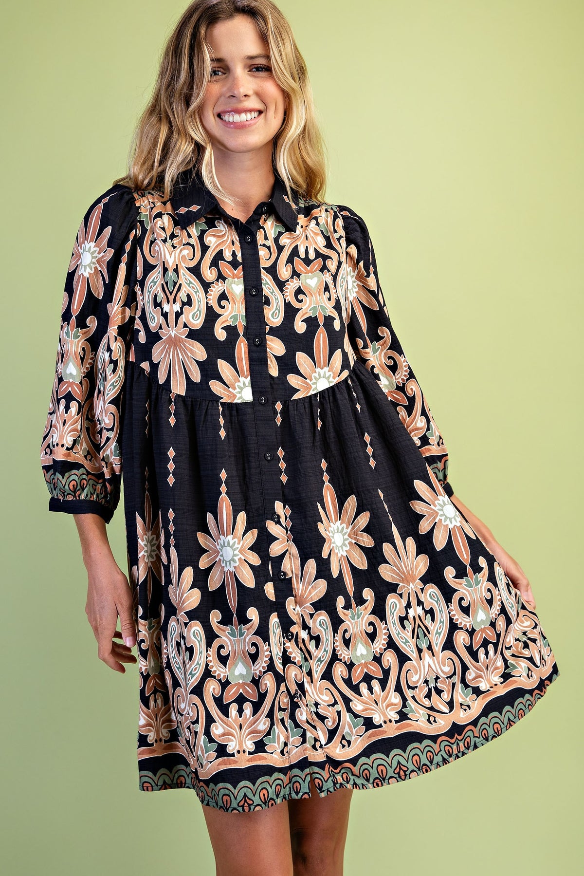 Canyon Ridge Motif Dress-Cute-Trendy-Shop-Womens-Boutique-Clothing-Store