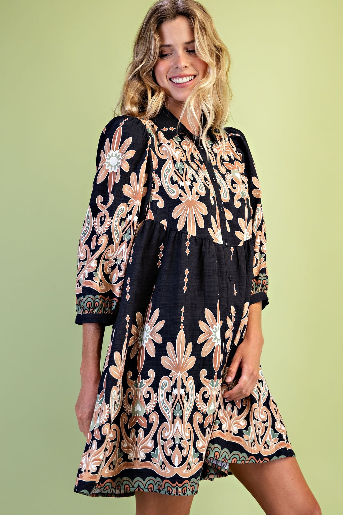 Canyon Ridge Motif Dress-Cute-Trendy-Shop-Womens-Boutique-Clothing-Store
