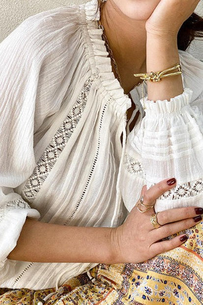 Not Your Mama’s Boho Lace-Trim V-Neck Blouse-Cute-Trendy-Shop-Womens-Boutique-Clothing-Store