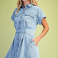 City Stroll Pleated Denim Dress-Cute-Trendy-Shop-Womens-Boutique-Clothing-Store