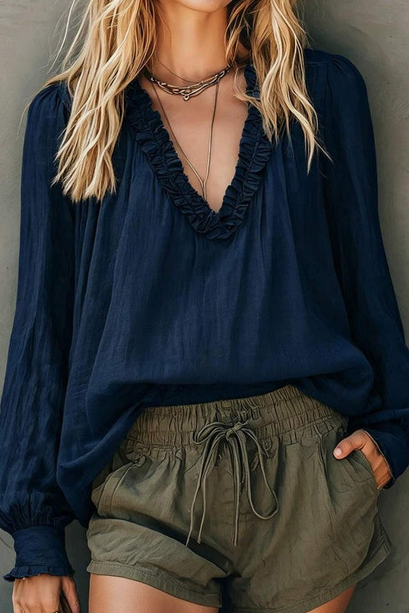 Free Spirit Ruffled Boho Top-Cute-Trendy-Shop-Womens-Boutique-Clothing-Store