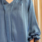 Shimmer & Scallop Tie-Neck Blouse-Cute-Trendy-Shop-Womens-Boutique-Clothing-Store