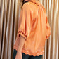 Shimmer & Scallop Tie-Neck Blouse-Cute-Trendy-Shop-Womens-Boutique-Clothing-Store