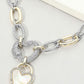 Romantic Drama CZ Pavé Heart Statement Chain-Cute-Trendy-Shop-Womens-Boutique-Clothing-Store
