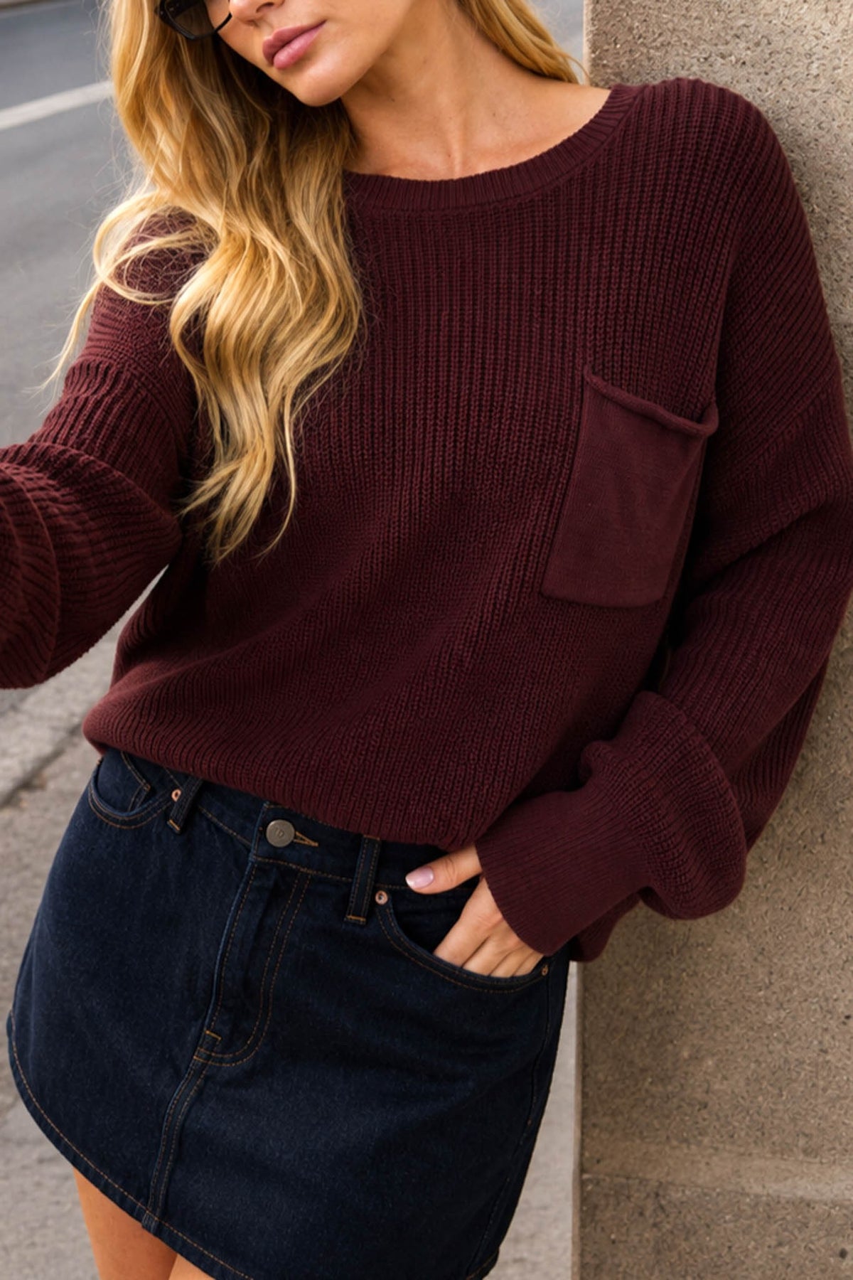 Cozy Cafe Drop-Shoulder Knit-Cute-Trendy-Shop-Womens-Boutique-Clothing-Store