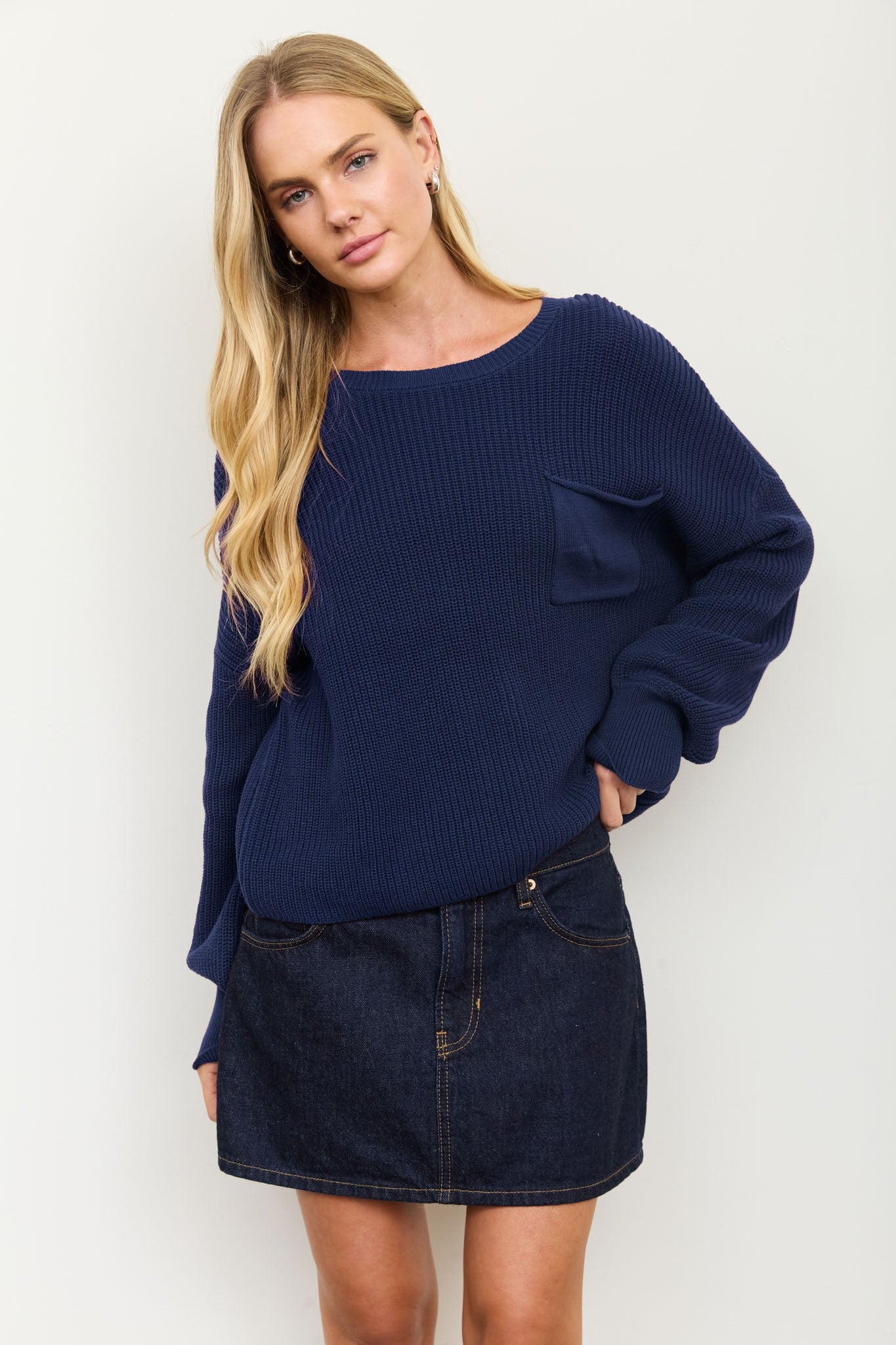 Cozy Cafe Drop-Shoulder Knit-Navy-SMALL-Cute-Trendy-Shop-Womens-Boutique-Clothing-Store