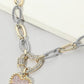 Pink Passion Pavé Heart Chunky Chain Necklace-Cute-Trendy-Shop-Womens-Boutique-Clothing-Store