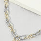 Glitz & Glam Princess Cut Mixed Link Necklace-Clear-Cute-Trendy-Shop-Womens-Boutique-Clothing-Store