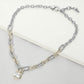 Glitz & Glam Princess Cut Mixed Link Necklace-Cute-Trendy-Shop-Womens-Boutique-Clothing-Store