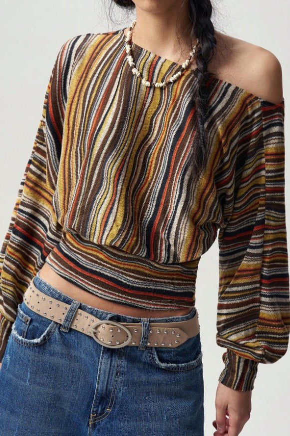 Retro Autumn Striped Knit Top-Cute-Trendy-Shop-Womens-Boutique-Clothing-Store
