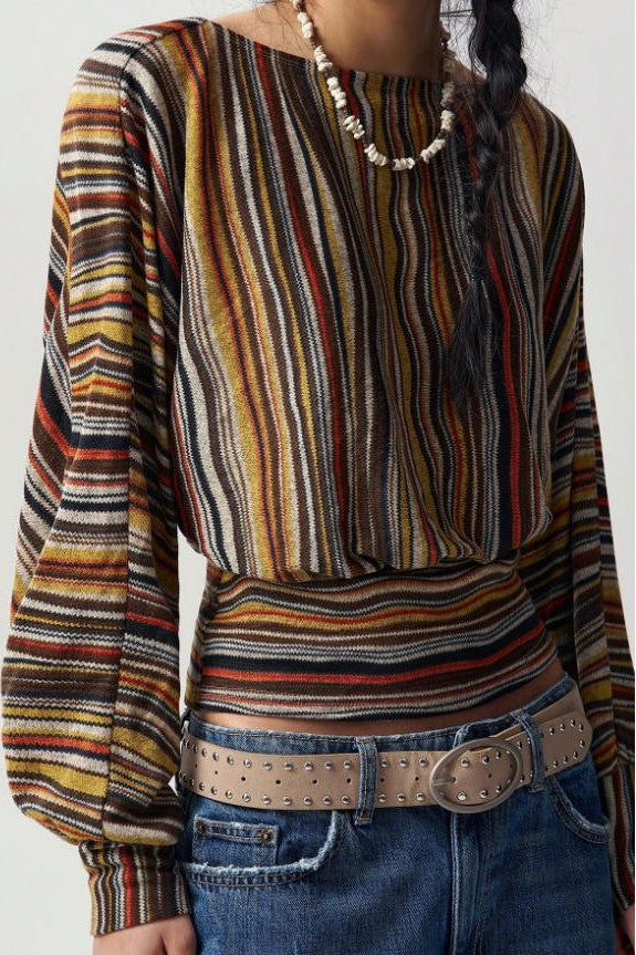 Retro Autumn Striped Knit Top-Cute-Trendy-Shop-Womens-Boutique-Clothing-Store