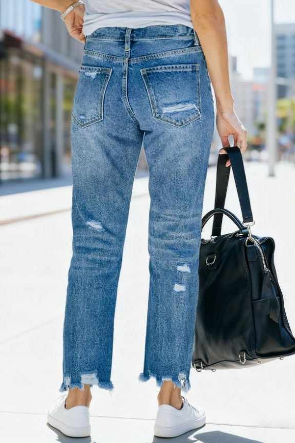 City Stroll Distressed Ankle Jeans-Cute-Trendy-Shop-Womens-Boutique-Clothing-Store