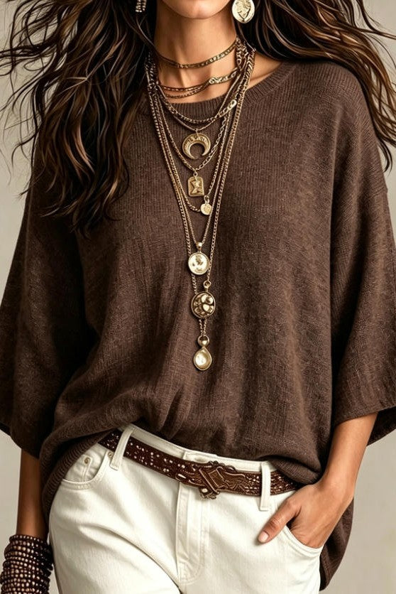 Heathered Fog Crewneck Knit-Cute-Trendy-Shop-Womens-Boutique-Clothing-Store
