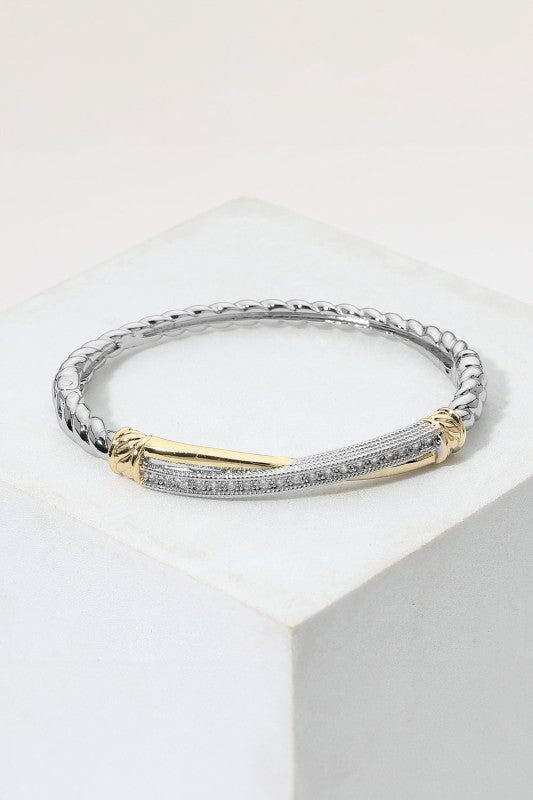 Curved Crisscross Twisted Hinged Bangle-Cute-Trendy-Shop-Womens-Boutique-Clothing-Store