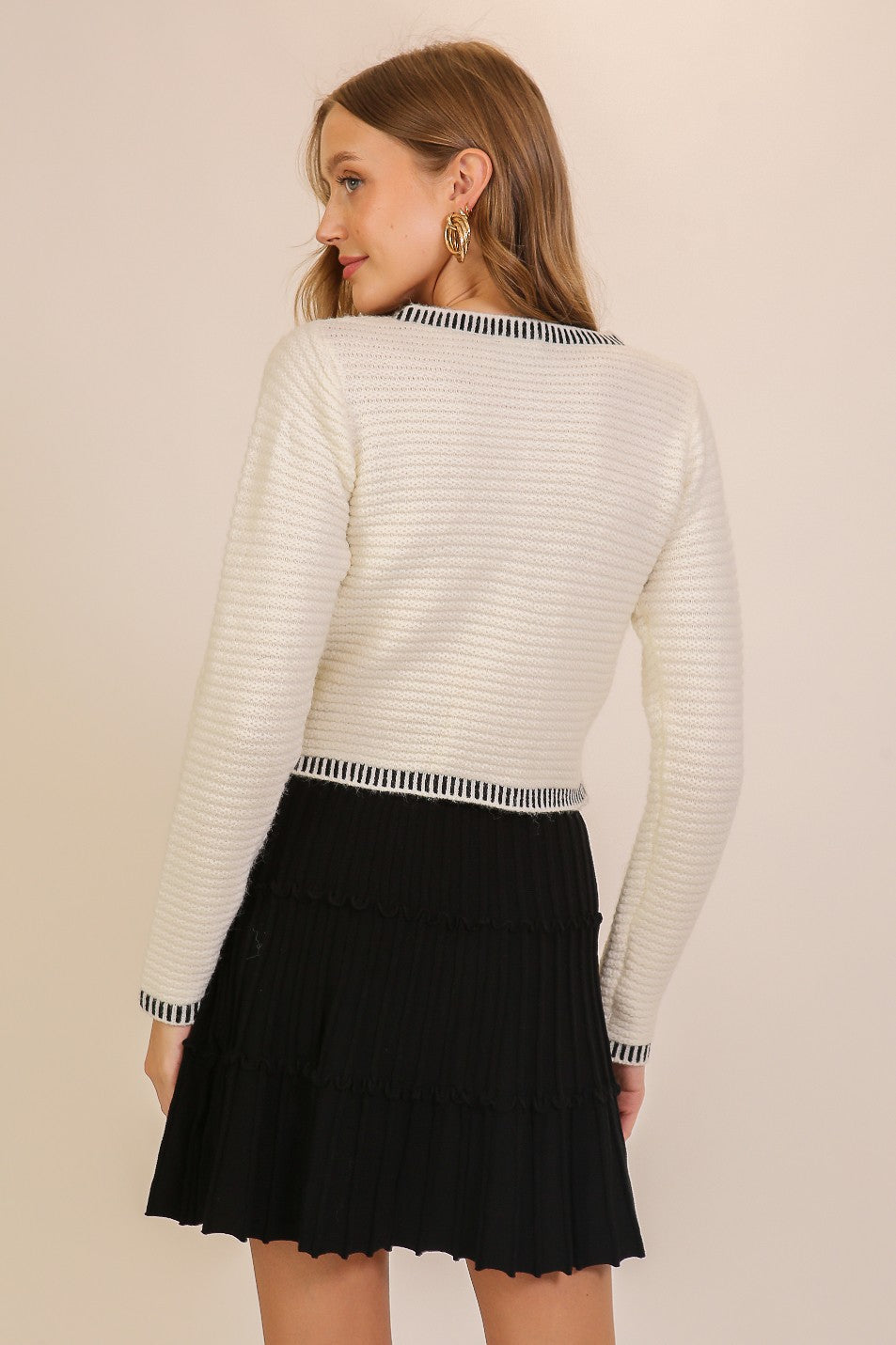 Prep & Trim Textured Knit Cardigan-Cute-Trendy-Shop-Womens-Boutique-Clothing-Store