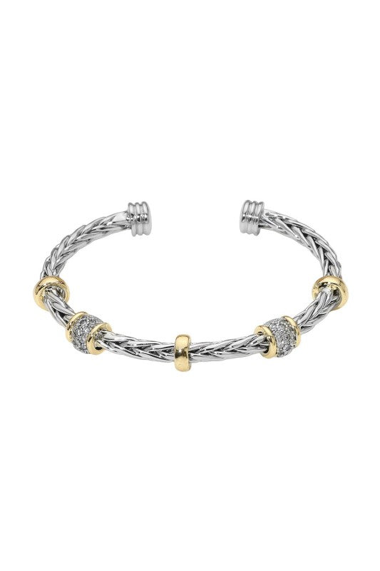 No Drama Here Braided Cuff Bracelet