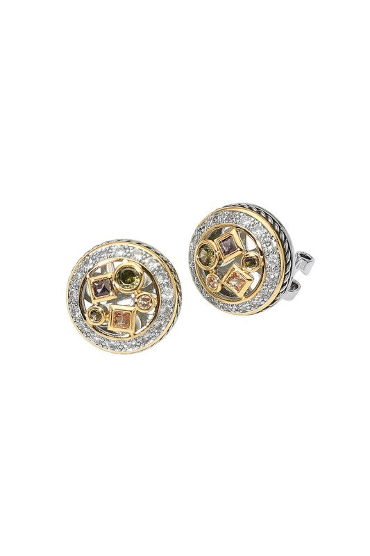 All Eyes on You Mixed Geometric CZ Studs