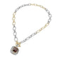 Chunky Mixed-Metal Gemstone Toggle Necklace-Cute-Trendy-Shop-Womens-Boutique-Clothing-Store