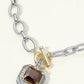 Chunky Mixed-Metal Gemstone Toggle Necklace-Cute-Trendy-Shop-Womens-Boutique-Clothing-Store