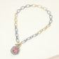 Chunky Mixed-Metal Gemstone Toggle Necklace-Cute-Trendy-Shop-Womens-Boutique-Clothing-Store