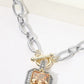 Chunky Mixed-Metal Gemstone Toggle Necklace-Chocolate-Cute-Trendy-Shop-Womens-Boutique-Clothing-Store