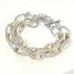 Chain Of Love Two Tone Bracelet-Cute-Trendy-Shop-Womens-Boutique-Clothing-Store