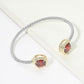 RivieraTwisted Wire Cushion-Bezel CZ Cuff Bracelet-Cute-Trendy-Shop-Womens-Boutique-Clothing-Store