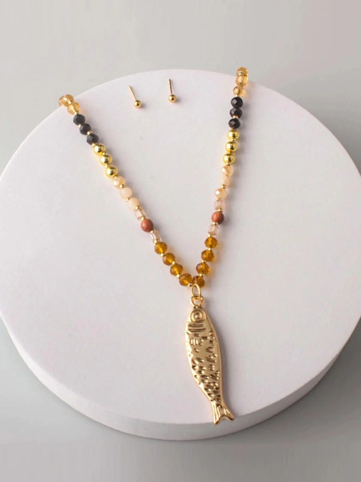 Dive Into Elegance Multi-Pearl Fish Necklace-[option4]-[option5]-Cute-Trendy-Shop-Womens-Boutique-Clothing-Store