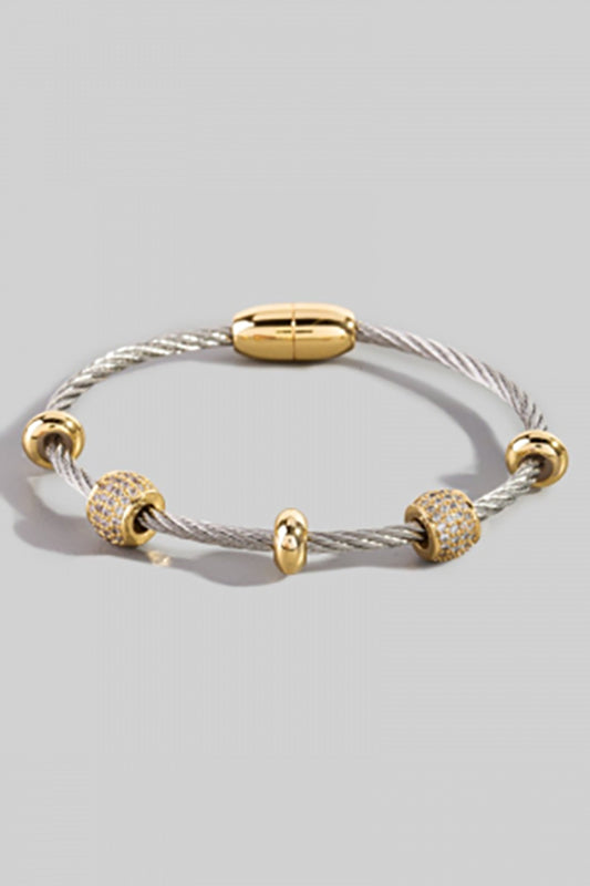 Add Some Gold Twist CZ Bracelet-[option4]-[option5]-Cute-Trendy-Shop-Womens-Boutique-Clothing-Store