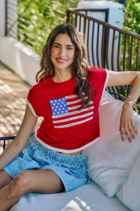 Celebrate America Red Flag Shirt-[option4]-[option5]-Cute-Trendy-Shop-Womens-Boutique-Clothing-Store