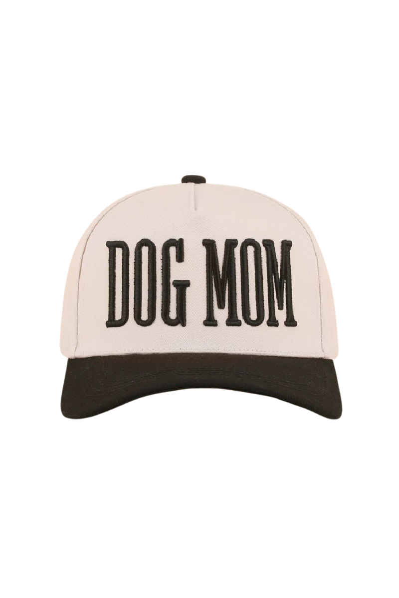 Dog Mom Two Tone Baseball Cap-Black-Cute-Trendy-Shop-Womens-Boutique-Clothing-Store