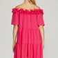 Perfect Evening Ruffled Off Shoulder Dress-[option4]-[option5]-Cute-Trendy-Shop-Womens-Boutique-Clothing-Store