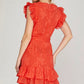 Show Stopper Tangerine Ruffled Dress-[option4]-[option5]-Cute-Trendy-Shop-Womens-Boutique-Clothing-Store