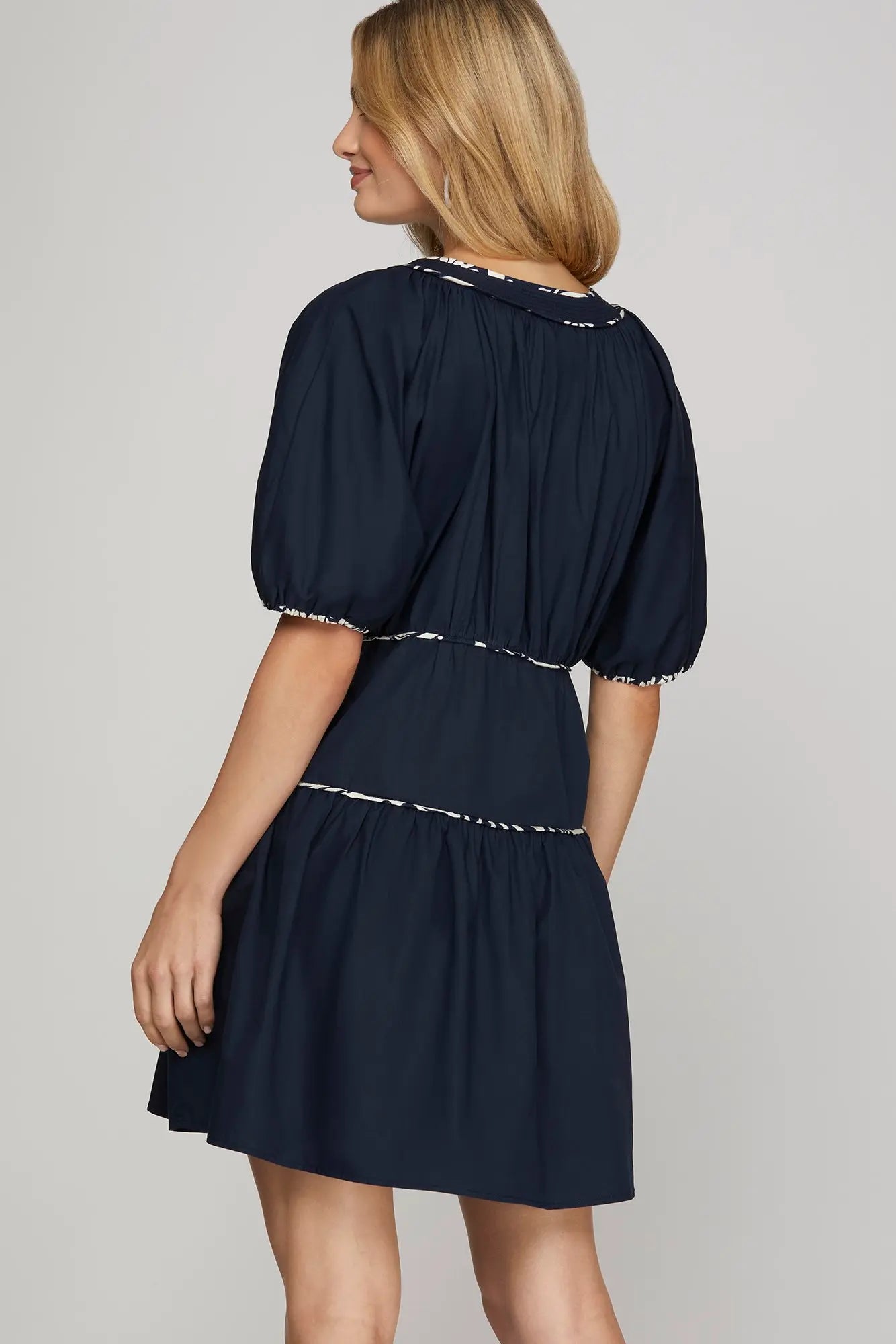 Outdoor Party Tiered Dress-Navy-SMALL-[option4]-[option5]-Cute-Trendy-Shop-Womens-Boutique-Clothing-Store